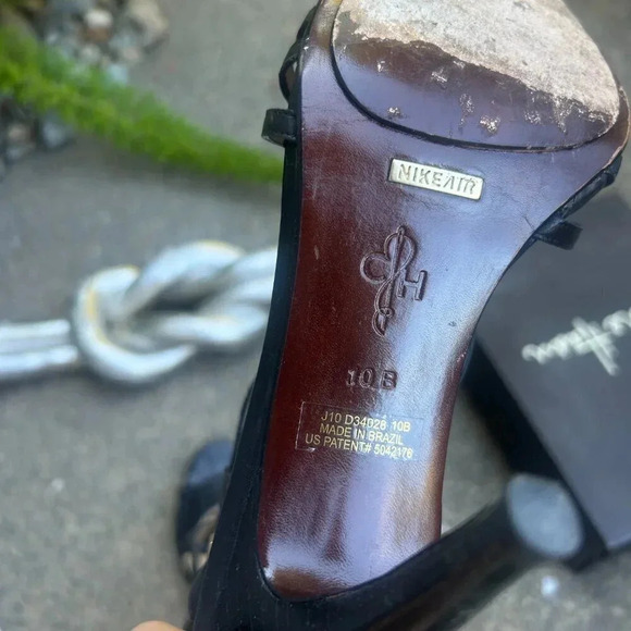 Cole Haan Black Leather Verona Strappy High Heel Sandals Size 10 - Picture 8 of 8